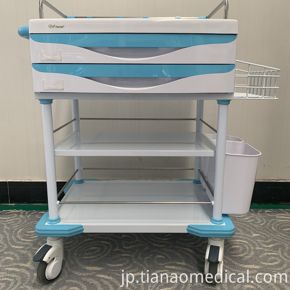 Hospital Steel ABS Practical Treatment Trolley